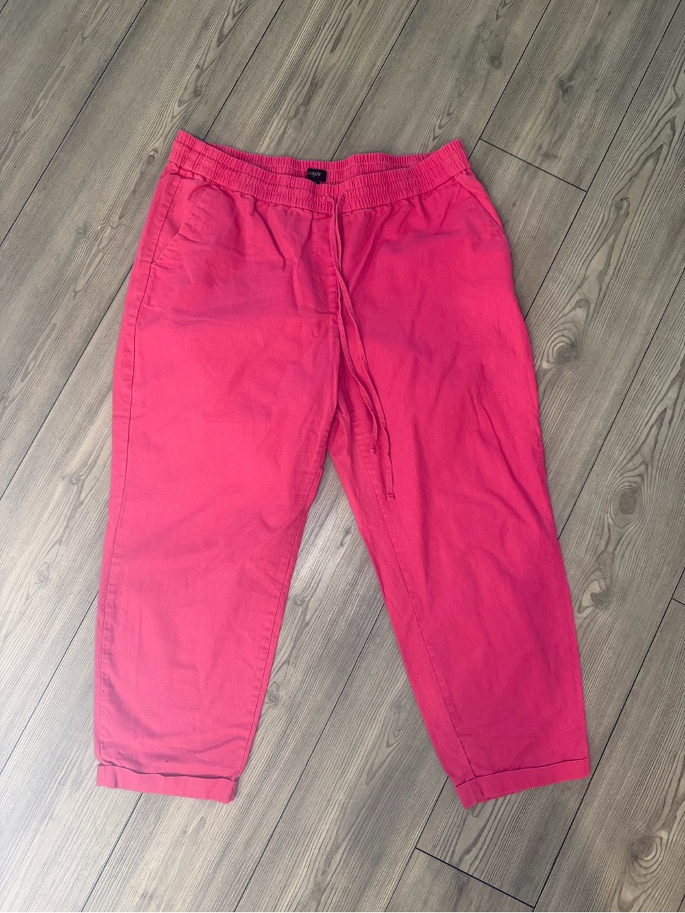 J. Crew Pink Cropped Drawstring Pants Size 16